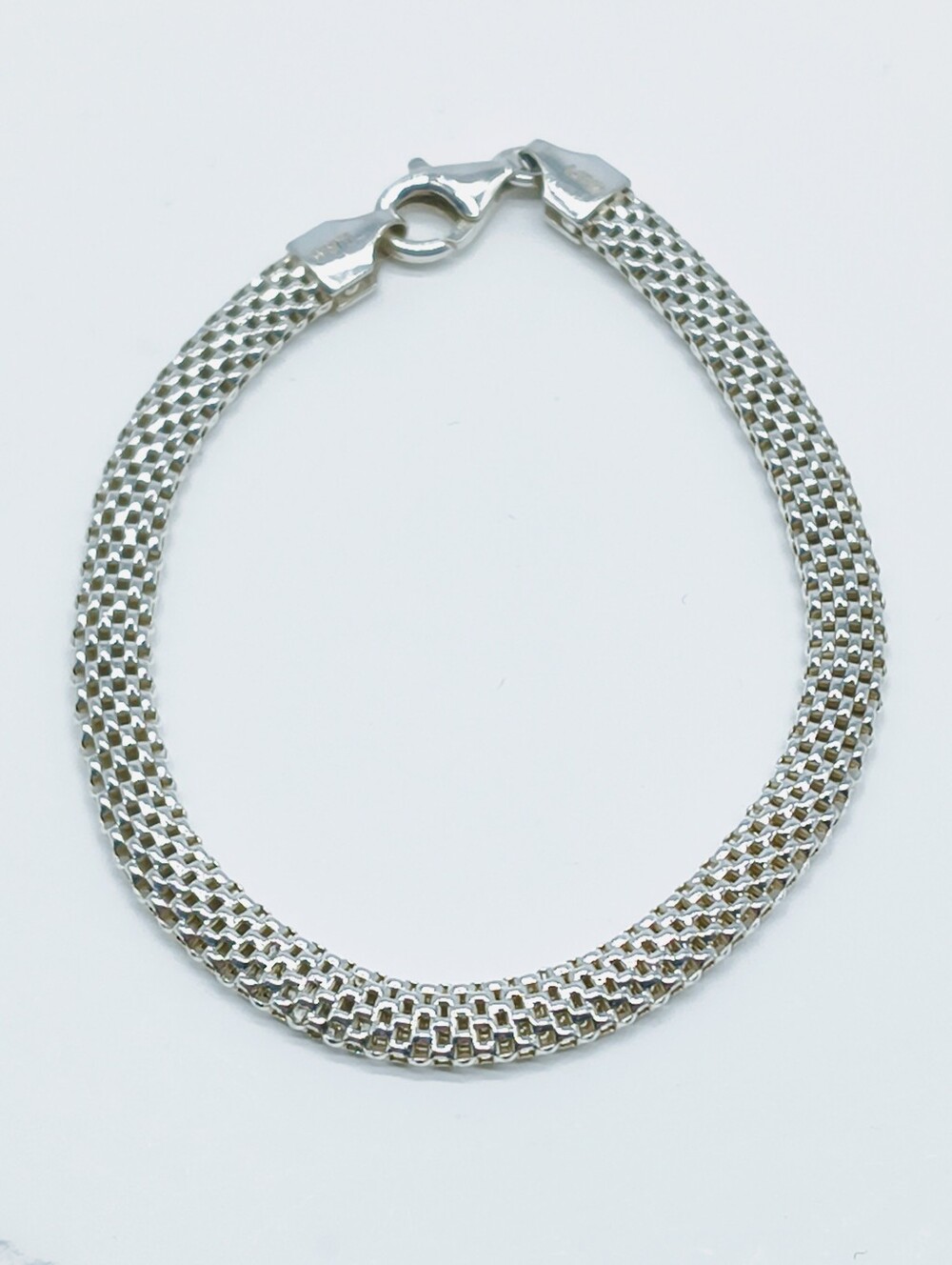 Sterling Silver Mesh Link Chain Bracelet